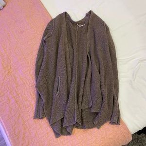 free people shark bite hem cardigan